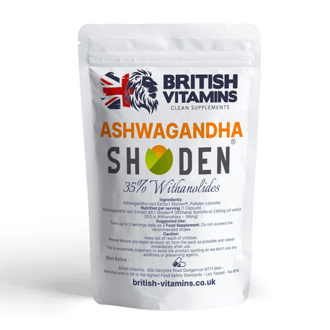 Ashwagandha Shoden Health & Beauty:Vitamins & Lifestyle Supplements:Vitamins & Minerals British Vitamins 30 Capsules ( 1 Month )
