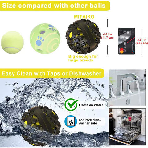 Interactive Dog Ball Squeaky Sound