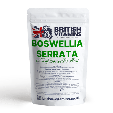 Boswellia Serrata Resin Extract 65% Boswellic-Acid Health & Beauty:Vitamins & Lifestyle Supplements:Vitamins & Minerals British Vitamins 5 Capsules ( Sample )