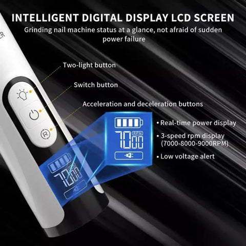 Electric Pet Nail Grinder -LED Light - USB Rechargeable