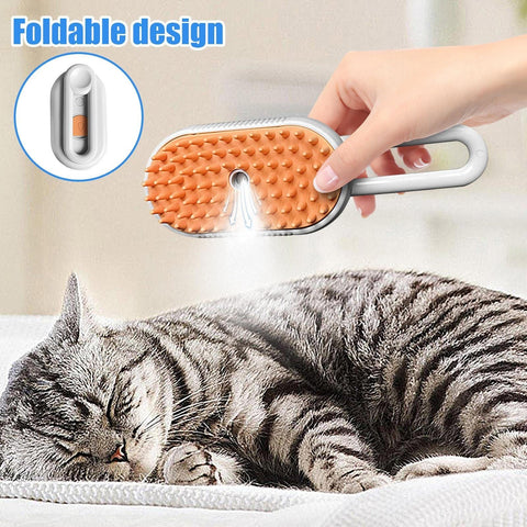 Pet Steam Brush Cat Dog Cleaning Steamy Spray comb