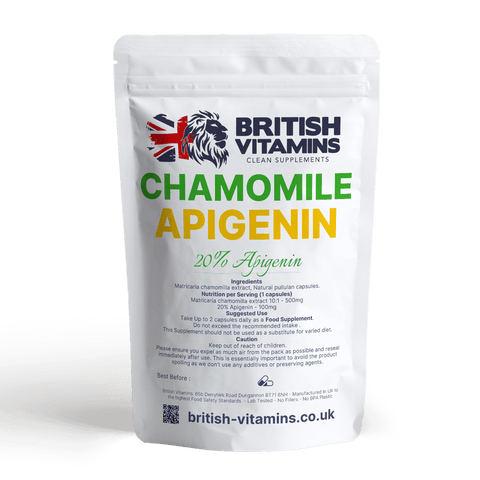 Chamomile Extract 500mg Health & Beauty:Vitamins & Lifestyle Supplements:Sports Supplements:Protein Shakes & Bodybuilding British Vitamins 60 capsules