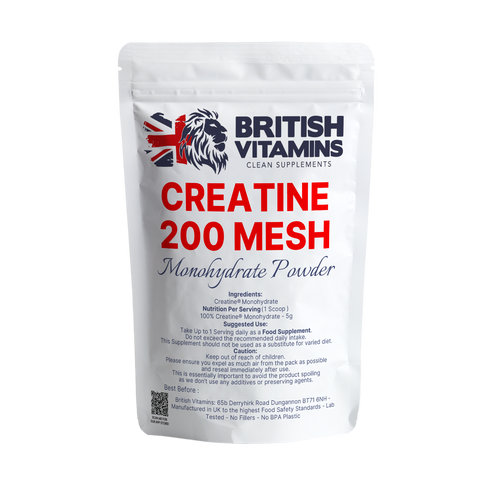 Creatine Monohydrate 200 Mesh | Lab Tested Health & Beauty:Vitamins & Lifestyle Supplements:Vitamins & Minerals British Vitamins 200g