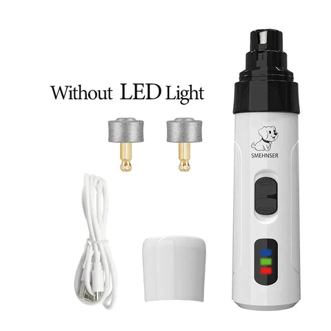Electric Pet Nail Grinder -LED Light - USB Rechargeable