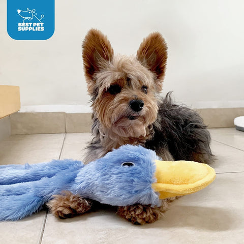 Cute No Stuffing Duck with Soft Squeaker, Fun for Indoor Puppies