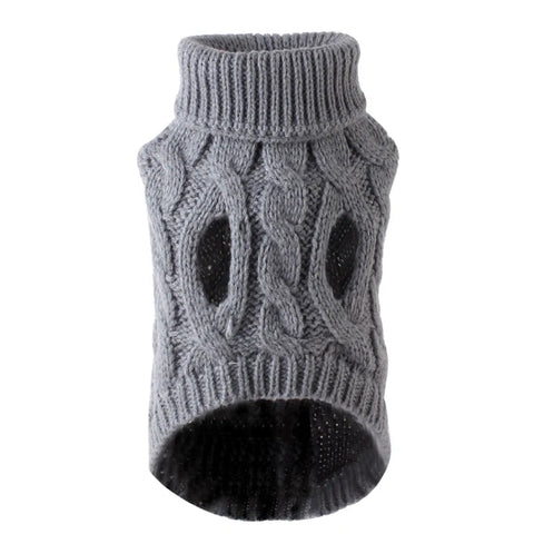 Small Medium Dogs Cats Clothes Winter Warm Pet Turtleneck Teddy Jacket
