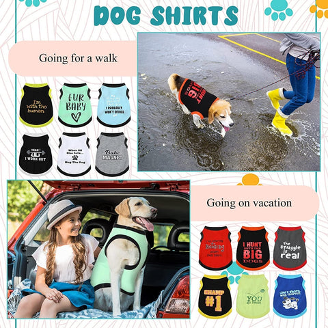 Pet Printed Shirts with Funny Letters , 12 Styles