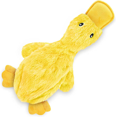 Cute No Stuffing Duck with Soft Squeaker, Fun for Indoor Puppies