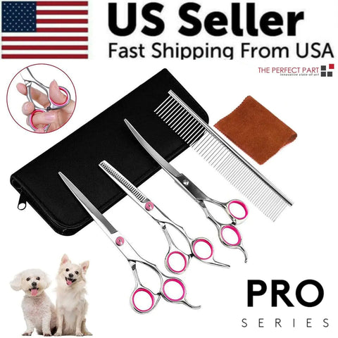 Pet Grooming Scissors Stainless Trimmer Kits