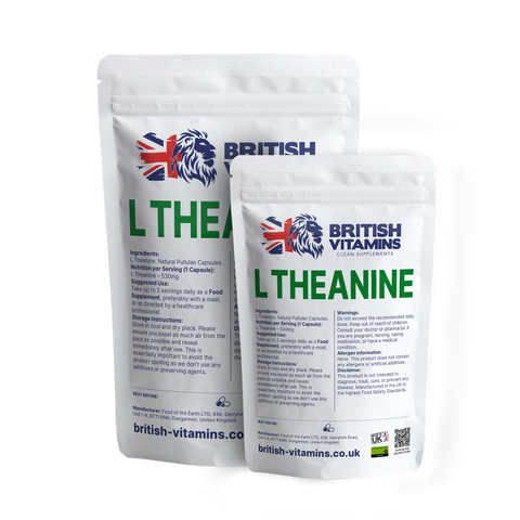 L Theanine 530mg Capsules Supplements No Fillers