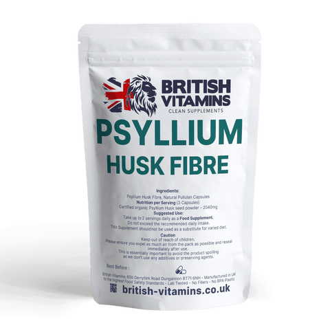 Psyllium Husk Fibre 680 mg Health & Beauty:Vitamins & Lifestyle Supplements:Vitamins & Minerals British Vitamins 5 Capsules ( Sample )