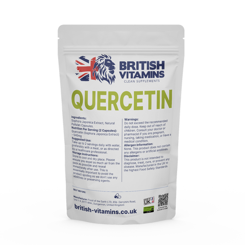 Quercetin Dihydrate 540mg sourced from Sophora Japonica No Fillers Health & Beauty:Vitamins & Lifestyle Supplements:Vitamins & Minerals British Vitamins 30 Capsules
