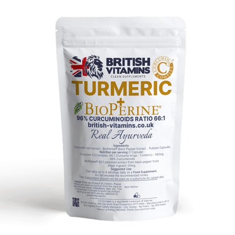 Turmeric Complex 580mg 96% Curcuminoids 66:1 + Bioperine Black pepper